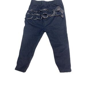 Navy Ruffle Kids Leggings
